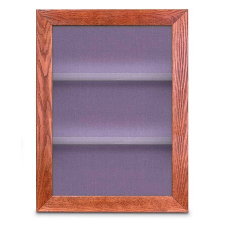 United Visual Products Outdoor Enclosed Combo Board, 42"x32", Black Frame/Grey & Ultramarine UVCB4232ODB-GREY-ULTMAR